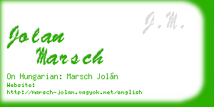 jolan marsch business card